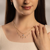 Celestial Canopy Multi Layer  Diamond Necklace